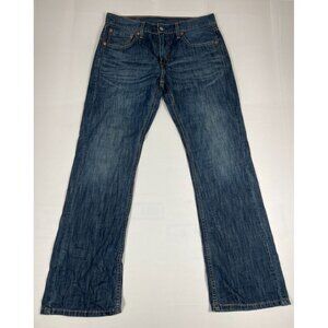 Levi's Men's 32x30 527 Slim Bootcut Blue Denim Jeans Dark Wash Cotton